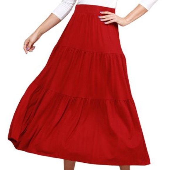 Mirasol Dresses & Skirts - SOLD!!! Mirasol Woman Gypsy Dark Orange Maxi Boho Skirt Women's Plus Size 2X